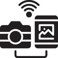 Camera photography icon symbol vector image. Illustration of multimedia photographic lens graphic design image