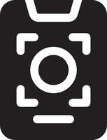Camera photography icon symbol vector image. Illustration of multimedia photographic lens graphic design image