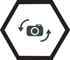 Camera photography icon symbol vector image. Illustration of multimedia photographic lens graphic design image