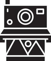 Camera photography icon symbol vector image. Illustration of multimedia photographic lens graphic design image