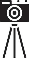 Camera photography icon symbol vector image. Illustration of multimedia photographic lens graphic design image