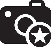 Camera photography icon symbol vector image. Illustration of multimedia photographic lens graphic design image