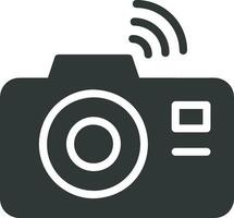 Camera photography icon symbol vector image. Illustration of multimedia photographic lens graphic design image