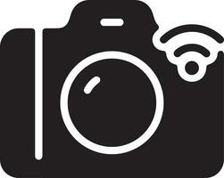 Camera photography icon symbol vector image. Illustration of multimedia photographic lens graphic design image