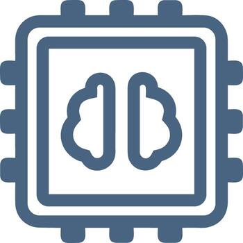 artificial inteligencia icono símbolo vector imagen. ilustración de el cerebro robot aprendizaje humano inteligente algoritmo diseño imagen.