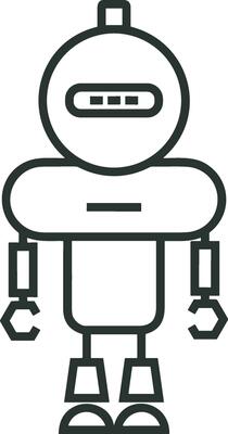 Artificial Intelligence icon symbol vector image. Illustration of the brain robot learning human smart algorithm design image.