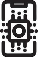 Artificial Intelligence icon symbol vector image. Illustration of the brain robot learning human smart algorithm design image.