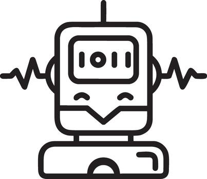 Artificial Intelligence icon symbol vector image. Illustration of the brain robot learning human smart algorithm design image.