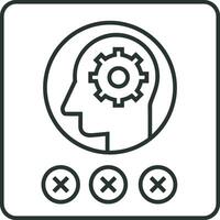 Artificial Intelligence icon symbol vector image. Illustration of the brain robot learning human smart algorithm design image.