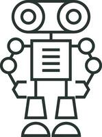 Artificial Intelligence icon symbol vector image. Illustration of the brain robot learning human smart algorithm design image.