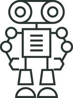 Artificial Intelligence icon symbol vector image. Illustration of the brain robot learning human smart algorithm design image.