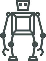 Artificial Intelligence icon symbol vector image. Illustration of the brain robot learning human smart algorithm design image.