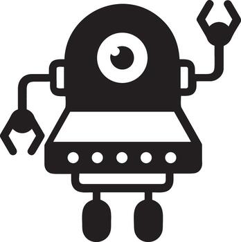 Artificial Intelligence icon symbol vector image. Illustration of the brain robot learning human smart algorithm design image.