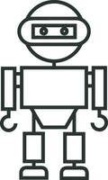 Artificial Intelligence icon symbol vector image. Illustration of the brain robot learning human smart algorithm design image.