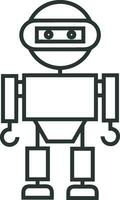 Artificial Intelligence icon symbol vector image. Illustration of the brain robot learning human smart algorithm design image.