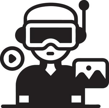 Artificial Intelligence icon symbol vector image. Illustration of the brain robot learning human smart algorithm design image.