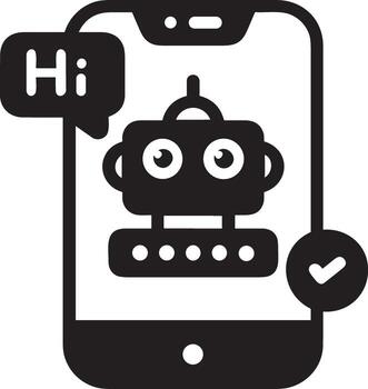 Artificial Intelligence icon symbol vector image. Illustration of the brain robot learning human smart algorithm design image.