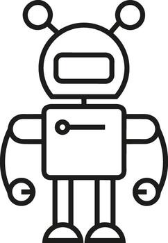 Artificial Intelligence icon symbol vector image. Illustration of the brain robot learning human smart algorithm design image.