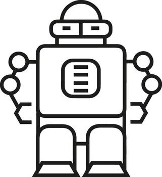 artificial inteligencia icono símbolo vector imagen. ilustración de el cerebro robot aprendizaje humano inteligente algoritmo diseño imagen.