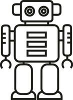 Artificial Intelligence icon symbol vector image. Illustration of the brain robot learning human smart algorithm design image.