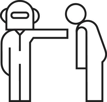 Artificial Intelligence icon symbol vector image. Illustration of the brain robot learning human smart algorithm design image.