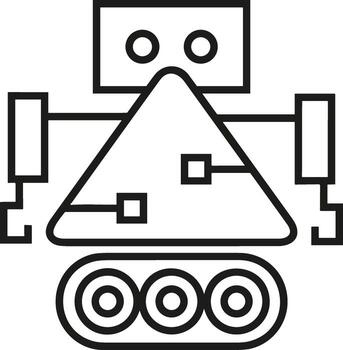 Artificial Intelligence icon symbol vector image. Illustration of the brain robot learning human smart algorithm design image.