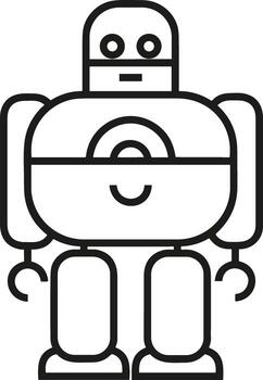 Artificial Intelligence icon symbol vector image. Illustration of the brain robot learning human smart algorithm design image.