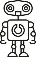 Artificial Intelligence icon symbol vector image. Illustration of the brain robot learning human smart algorithm design image.