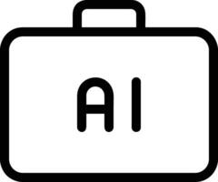 Artificial Intelligence icon symbol vector image. Illustration of the brain robot learning human smart algorithm design image.