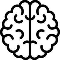 Artificial Intelligence icon symbol vector image. Illustration of the brain robot learning human smart algorithm design image.