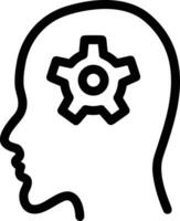 Artificial Intelligence icon symbol vector image. Illustration of the brain robot learning human smart algorithm design image.