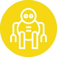 Artificial Intelligence icon symbol vector image. Illustration of the brain robot learning human smart algorithm design image.