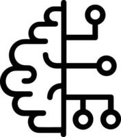 Artificial Intelligence icon symbol vector image. Illustration of the brain robot learning human smart algorithm design image.