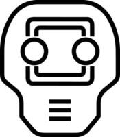 Artificial Intelligence icon symbol vector image. Illustration of the brain robot learning human smart algorithm design image.