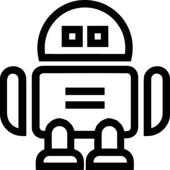 artificial inteligencia icono símbolo vector imagen. ilustración de el cerebro robot aprendizaje humano inteligente algoritmo diseño imagen.