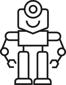 artificial inteligencia icono símbolo vector imagen. ilustración de el cerebro robot aprendizaje humano inteligente algoritmo diseño imagen.