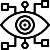 Artificial Intelligence icon symbol vector image. Illustration of the brain robot learning human smart algorithm design image.