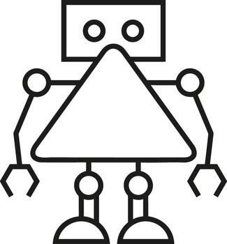 artificial inteligencia icono símbolo vector imagen. ilustración de el cerebro robot aprendizaje humano inteligente algoritmo diseño imagen.