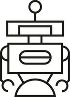 Artificial Intelligence icon symbol vector image. Illustration of the brain robot learning human smart algorithm design image.