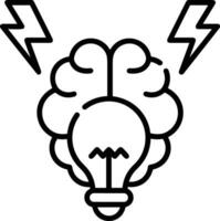 Artificial Intelligence icon symbol vector image. Illustration of the brain robot learning human smart algorithm design image.