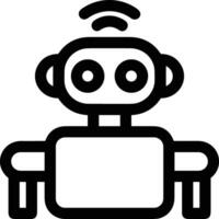 Artificial Intelligence icon symbol vector image. Illustration of the brain robot learning human smart algorithm design image.