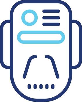 Artificial Intelligence icon symbol vector image. Illustration of the brain robot learning human smart algorithm design image.