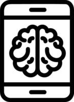 Artificial Intelligence icon symbol vector image. Illustration of the brain robot learning human smart algorithm design image.