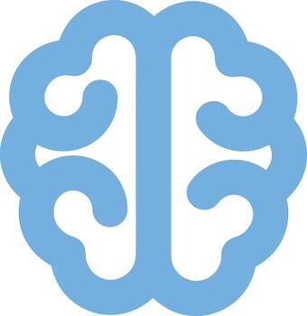 Artificial Intelligence icon symbol vector image. Illustration of the brain robot learning human smart algorithm design image.