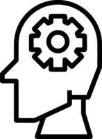 Artificial Intelligence icon symbol vector image. Illustration of the brain robot learning human smart algorithm design image.