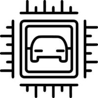 Artificial Intelligence icon symbol vector image. Illustration of the brain robot learning human smart algorithm design image.