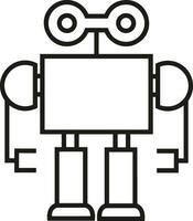 Artificial Intelligence icon symbol vector image. Illustration of the brain robot learning human smart algorithm design image.