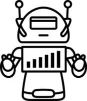 Artificial Intelligence icon symbol vector image. Illustration of the brain robot learning human smart algorithm design image.