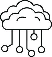 Artificial Intelligence icon symbol vector image. Illustration of the brain robot learning human smart algorithm design image.