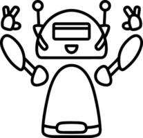 artificial inteligencia icono símbolo vector imagen. ilustración de el cerebro robot aprendizaje humano inteligente algoritmo diseño imagen.